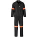 Trade Polycotton Conti - Suit Reflective Arms Legs & Back - Orange Tape 32 / BLACK
