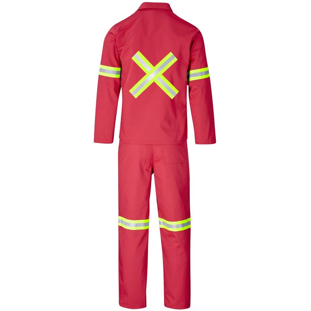 Trade Polycotton Conti Suit - Reflective Arms Legs & Back - Yellow Tape