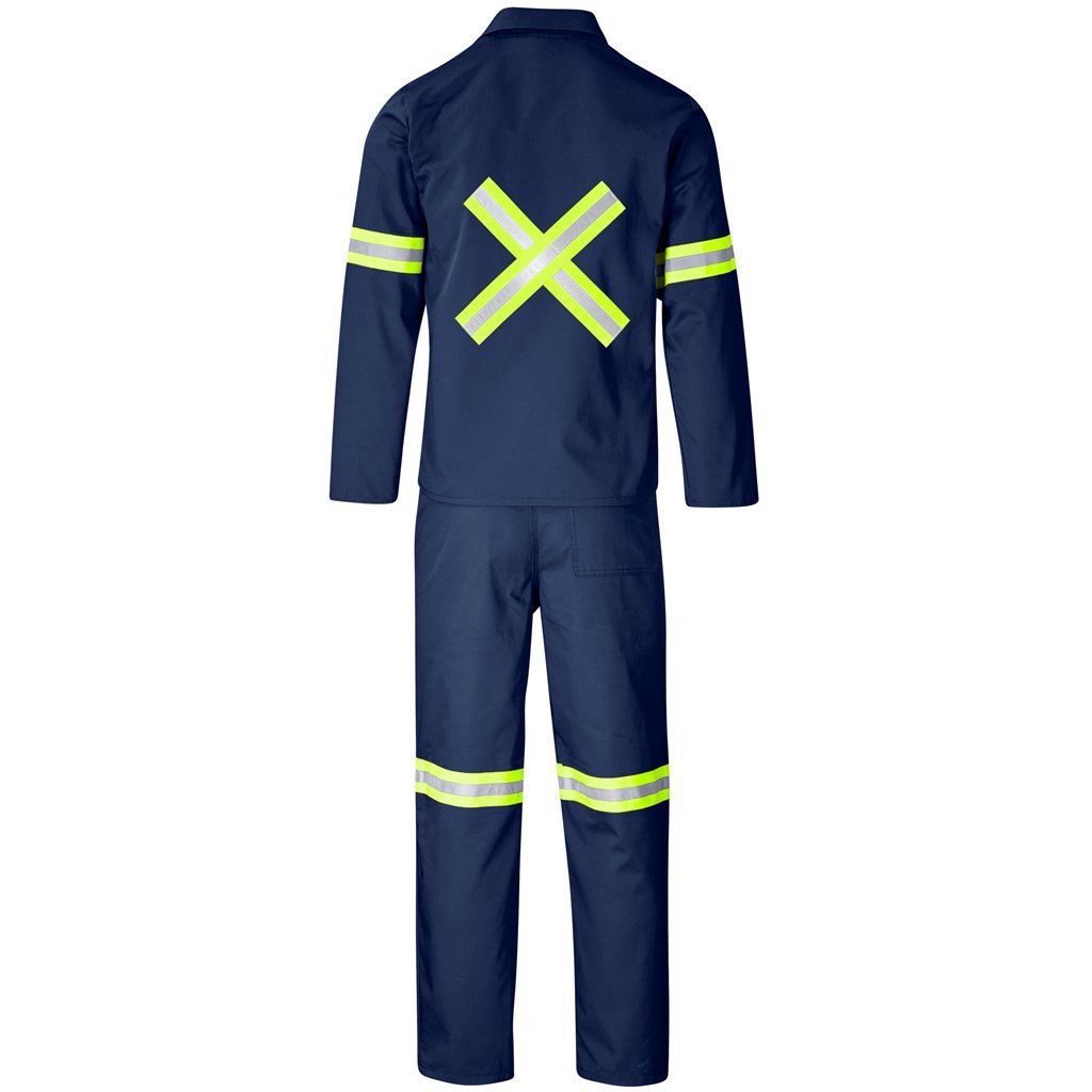 Trade Polycotton Conti Suit - Reflective Arms Legs & Back - Yellow Tape