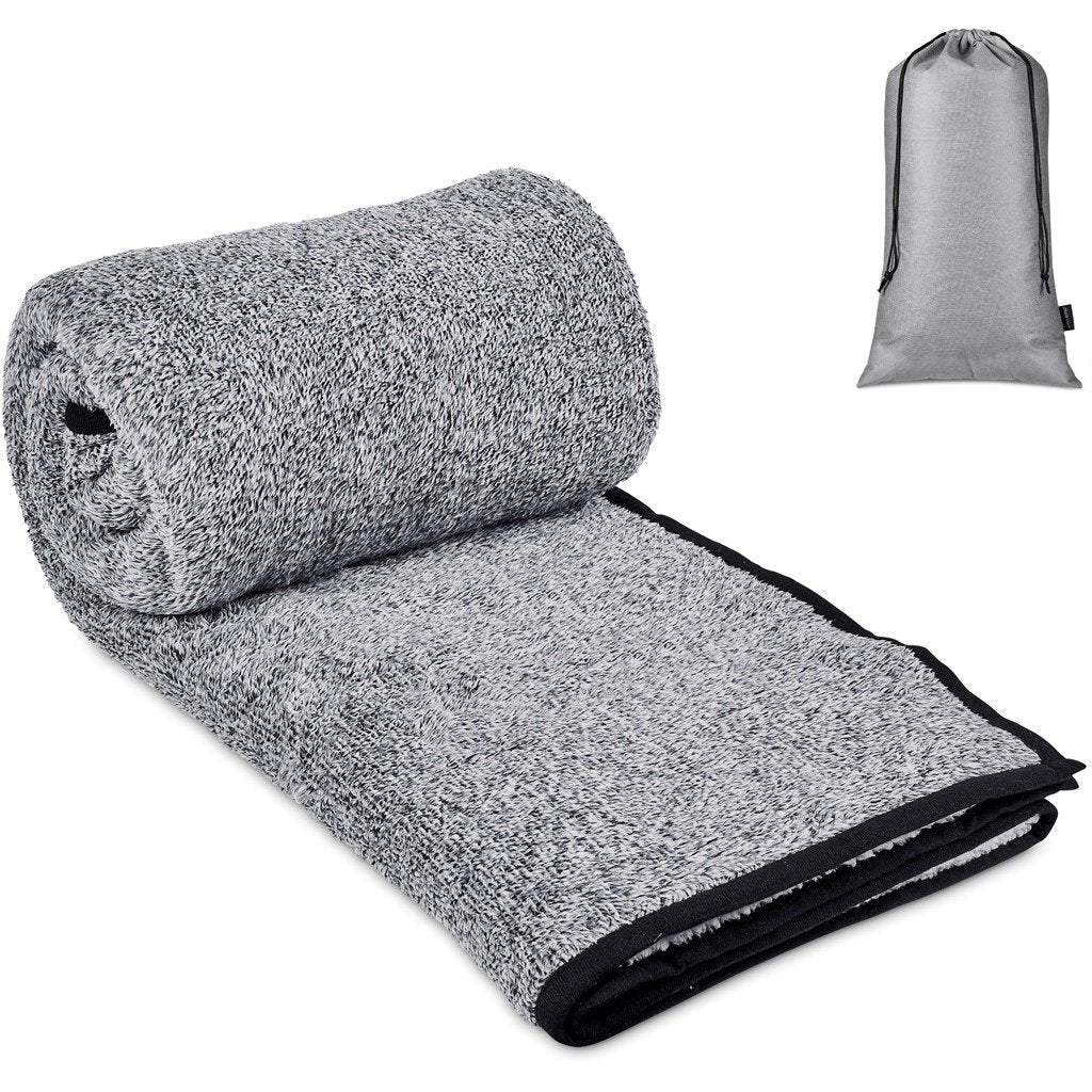 Tranquil Sherpa Fleece Blanket BLACK - Blankets,Blankets