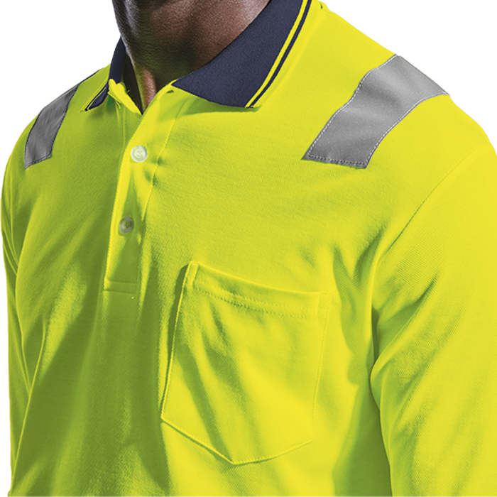 Transit Long Sleeve Golfer - High Visibility