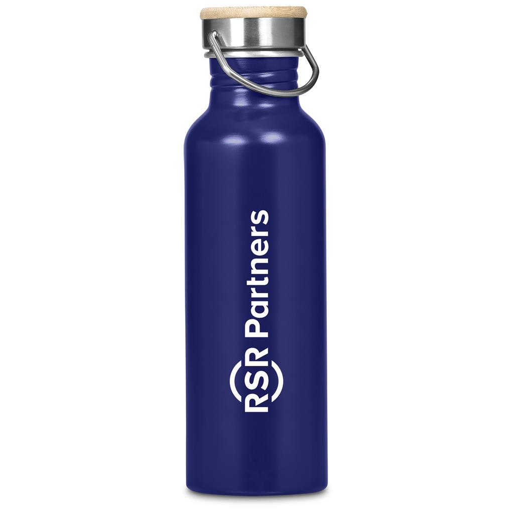 Tugela Recycled Aluminium Water Bottle - 750ml NAVY - Bottles,Recycled Drinkware,Drinkware,Full-Wrap UV Bottles