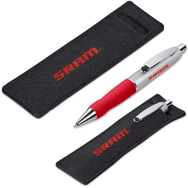 Turbo Tide Ball Pen in Felt Pouch RED - Writing Instruments,Metal Pens,Pen Sets,Writing Instruments,Pen Clearance