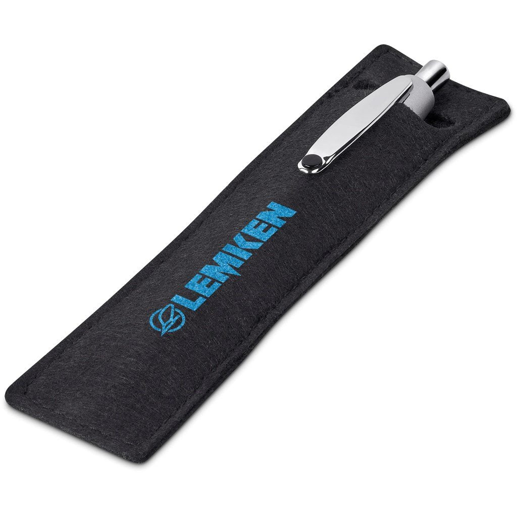 Turbo Tide Ball Pen in Felt Pouch - Writing Instruments,Metal Pens,Pen Sets,Writing Instruments,Pen Clearance