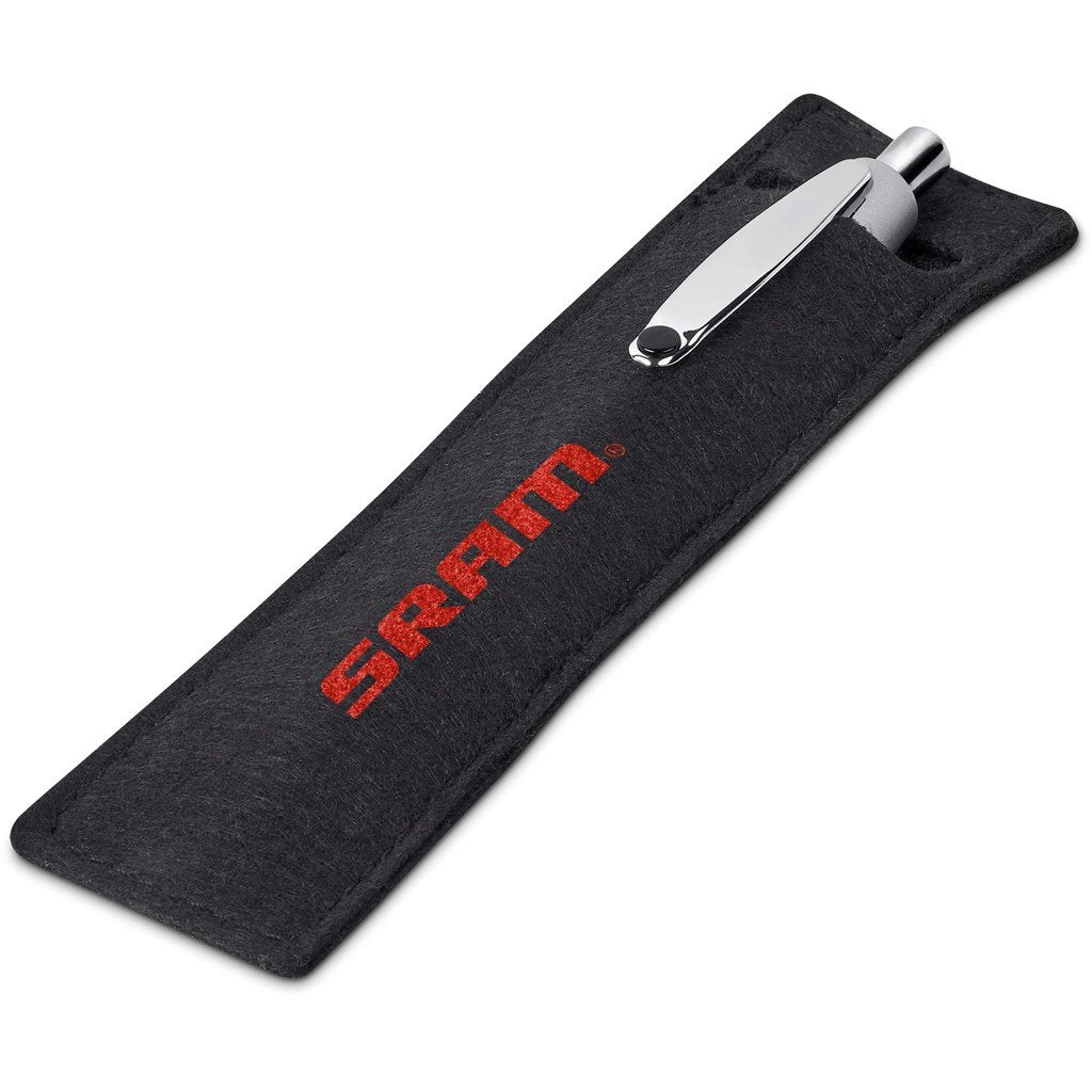 Turbo Tide Ball Pen in Felt Pouch - Writing Instruments,Metal Pens,Pen Sets,Writing Instruments,Pen Clearance