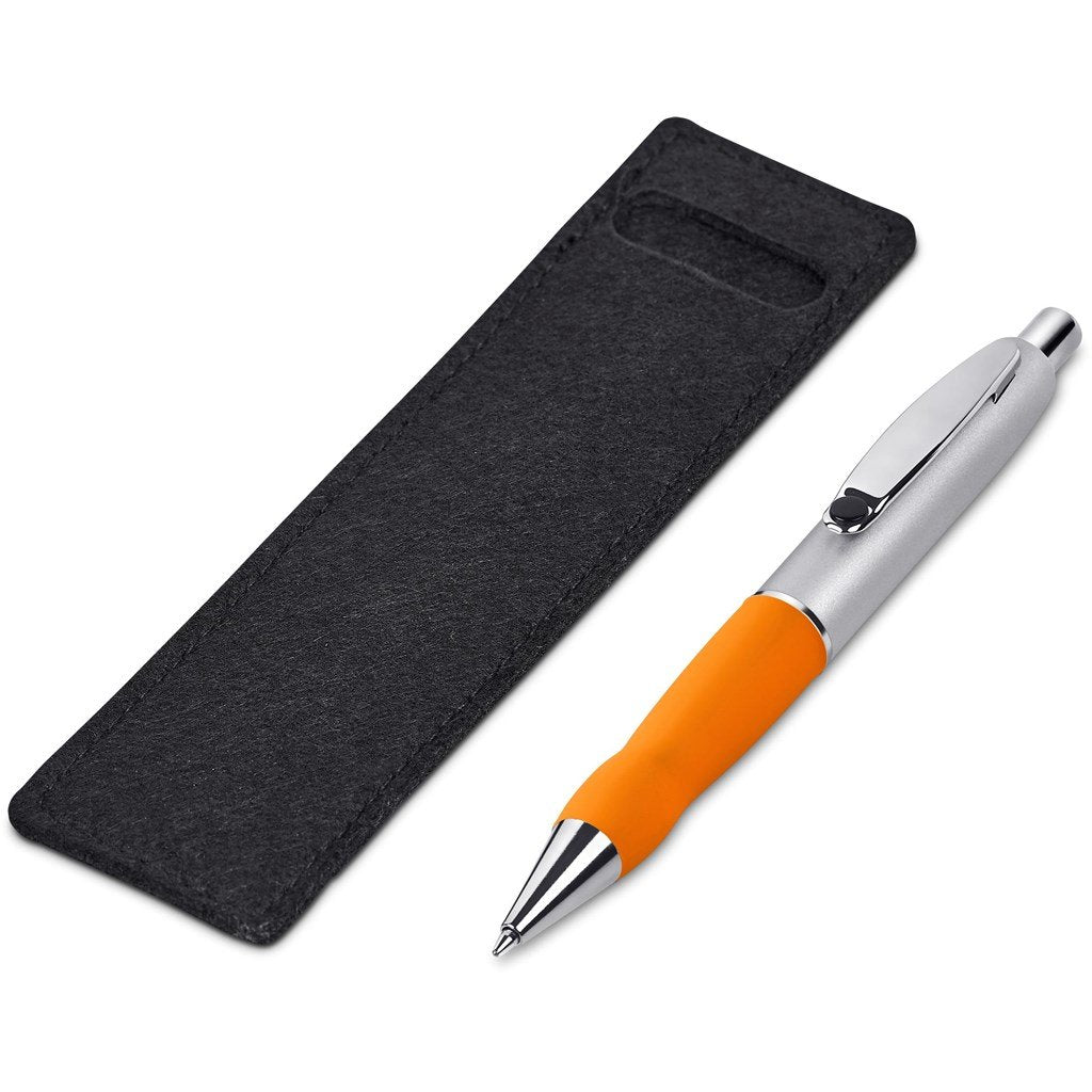 Turbo Tide Ball Pen in Felt Pouch - Writing Instruments,Metal Pens,Pen Sets,Writing Instruments,Pen Clearance