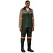 Two-Tone Polycotton Work Jacket - Reflective Arms & Back - Orange Tape