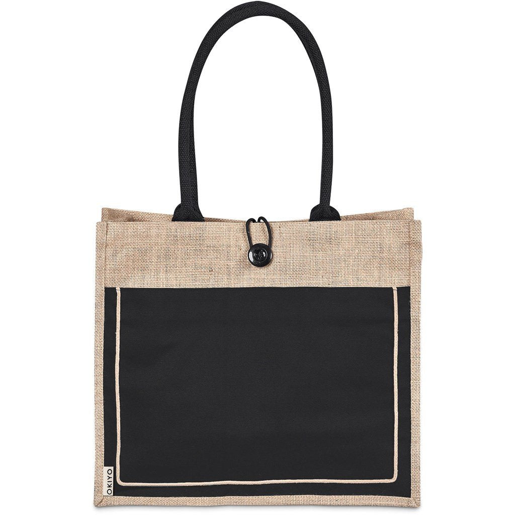 Umi Jute & Cotton Tote BLACK - Eco-Friendly Bags,Shoppers and Totes,Jute Products,Bags,Ideas for Summer,Ideas the Beach,Bags