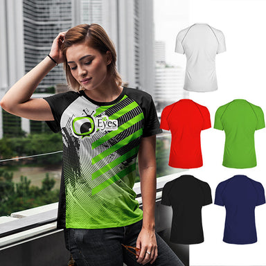 Unisex Raglan Birdseye Short Sleeve with Full Colour - 50/50 Range