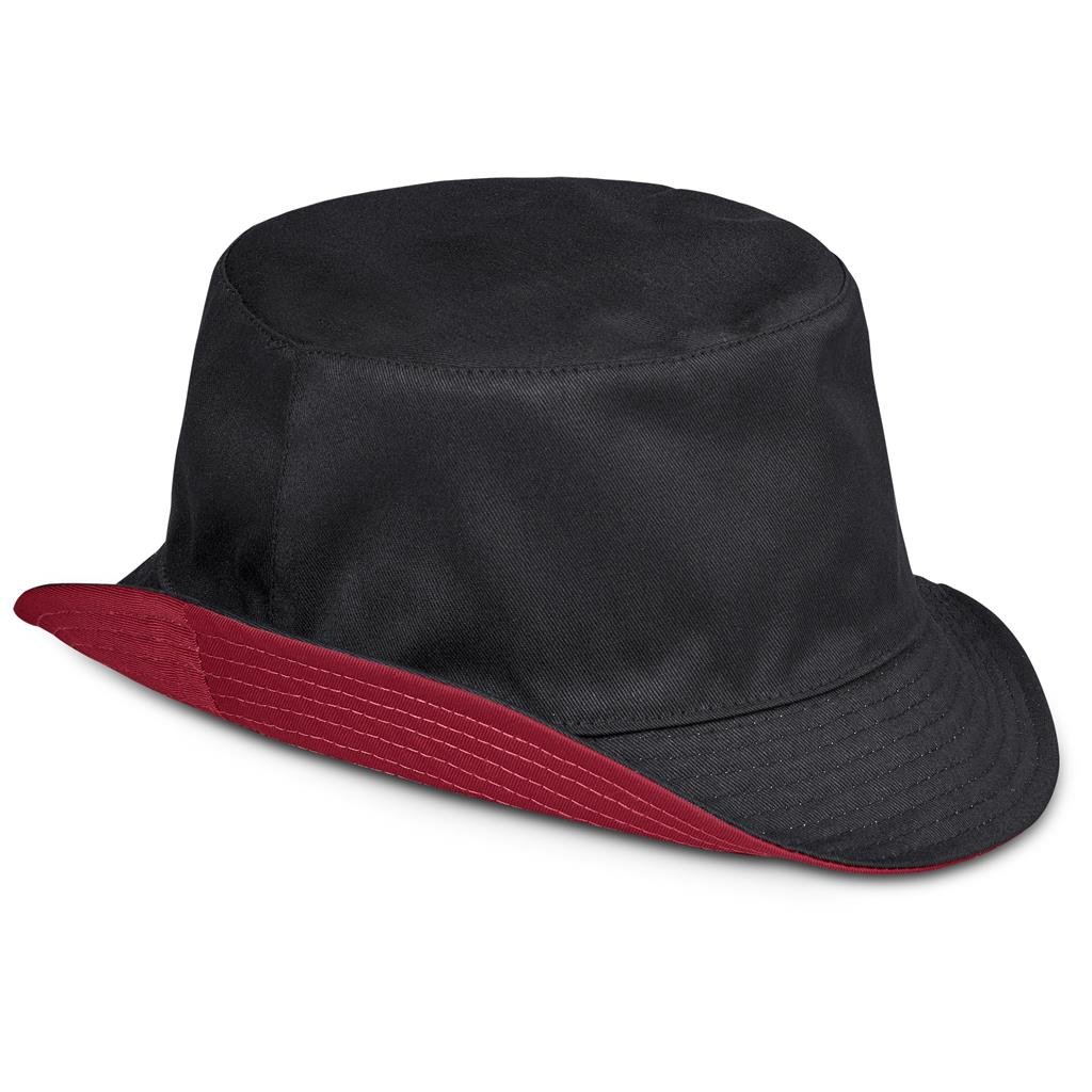 Urban Reversible Bucket Hat BLACK RED - Hats
