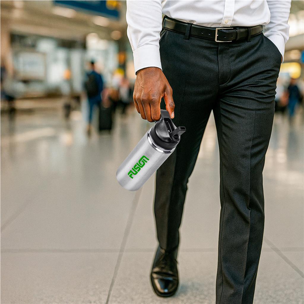 Valdez Stainless Steel Water Bottle – 750ml BLACK - Bottles,Drinkware,Drinkware