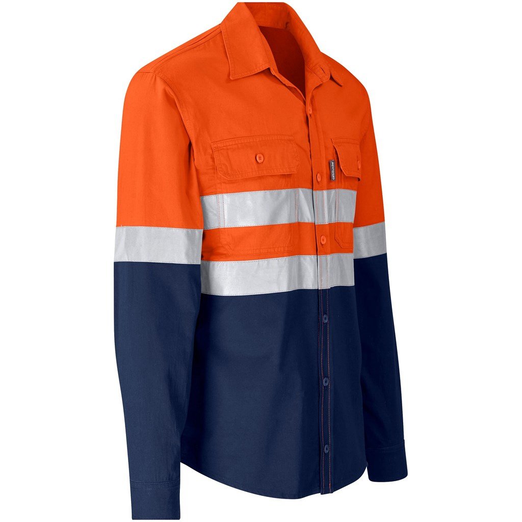 Vented Two-Tone Reflective Work Shirt - Shirts & Tops