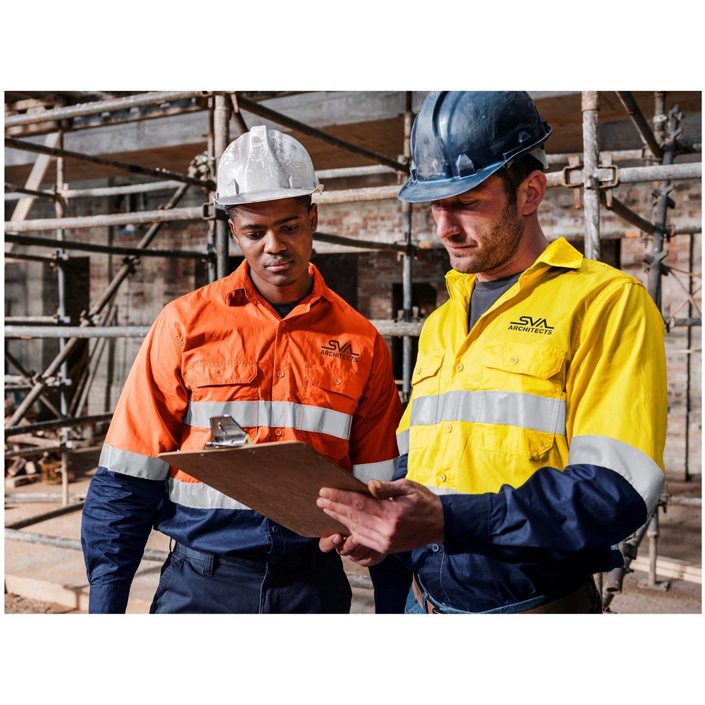 Vented Two-Tone Reflective Work Shirt - Shirts & Tops