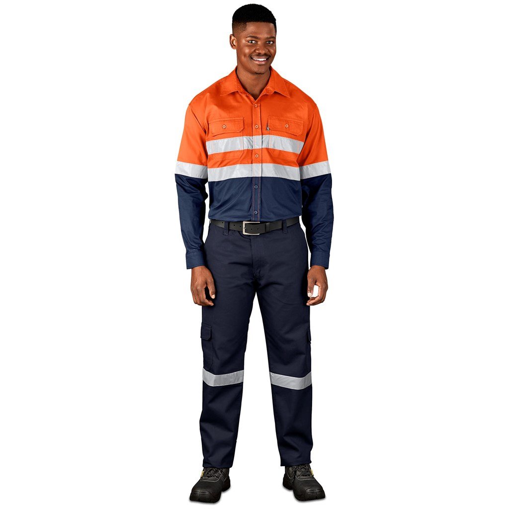Vented Two-Tone Reflective Work Shirt - Shirts & Tops