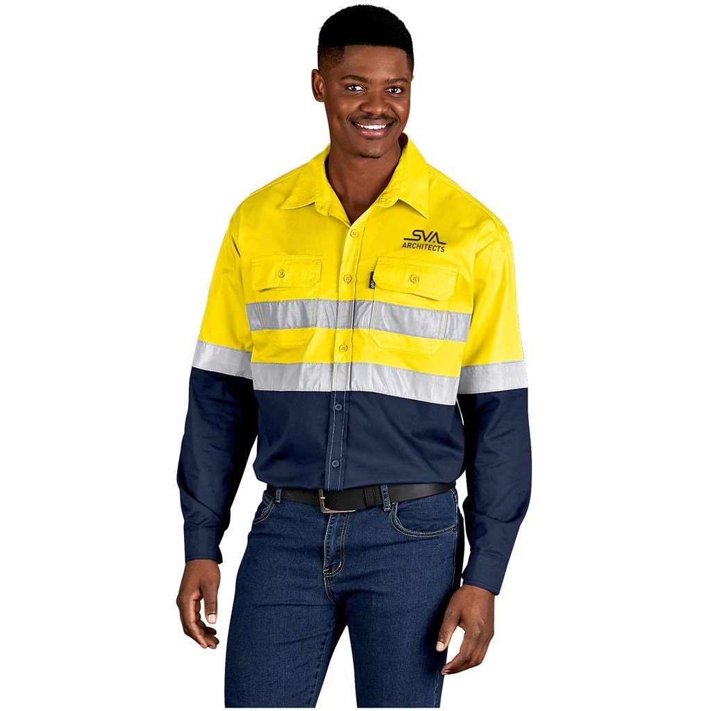 Vented Two-Tone Reflective Work Shirt - Shirts & Tops