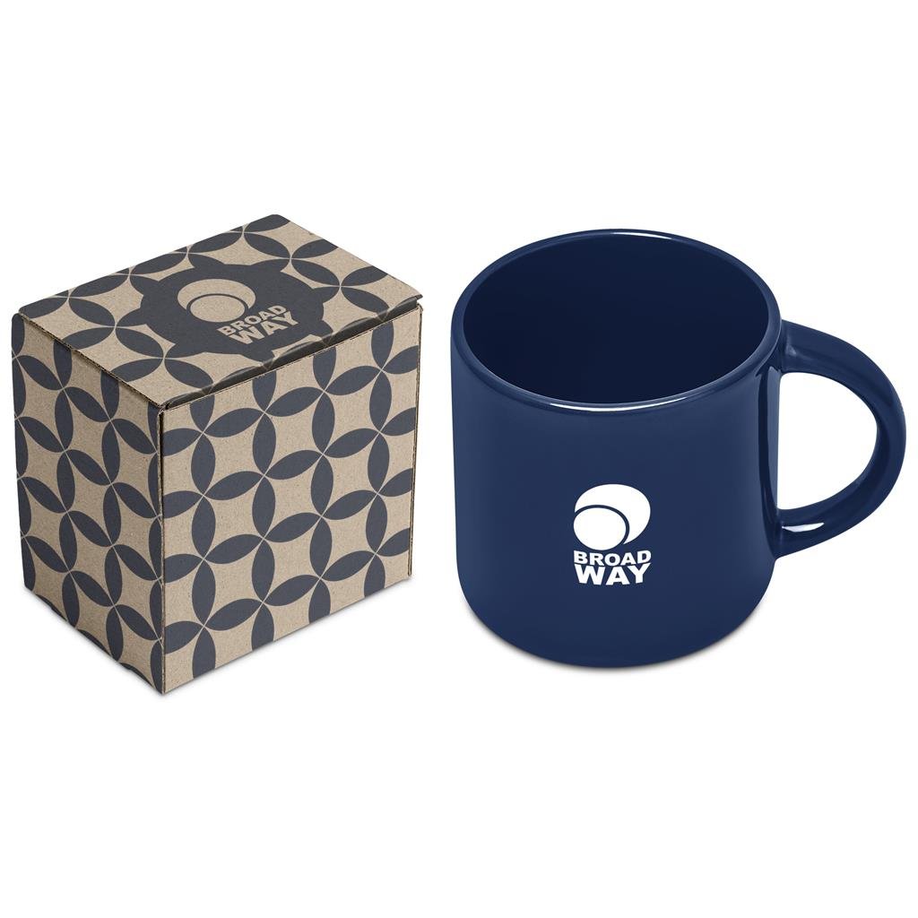 Vida Coffee Mug in Bianca Custom Gift Box NAVY - Cups Mugs And Short Tumblers In Boxes,Custom Packaging