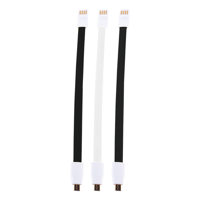 Whizzy USB Cables Pack of 3 Black/White / STD / Last Buy - Technology