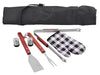 Wooden Braai Set Apron-Black