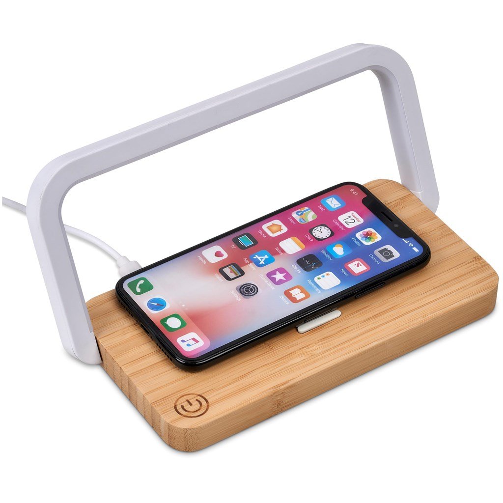 Yoru Bamboo Wireless Charger & Night Light Solid White / SW