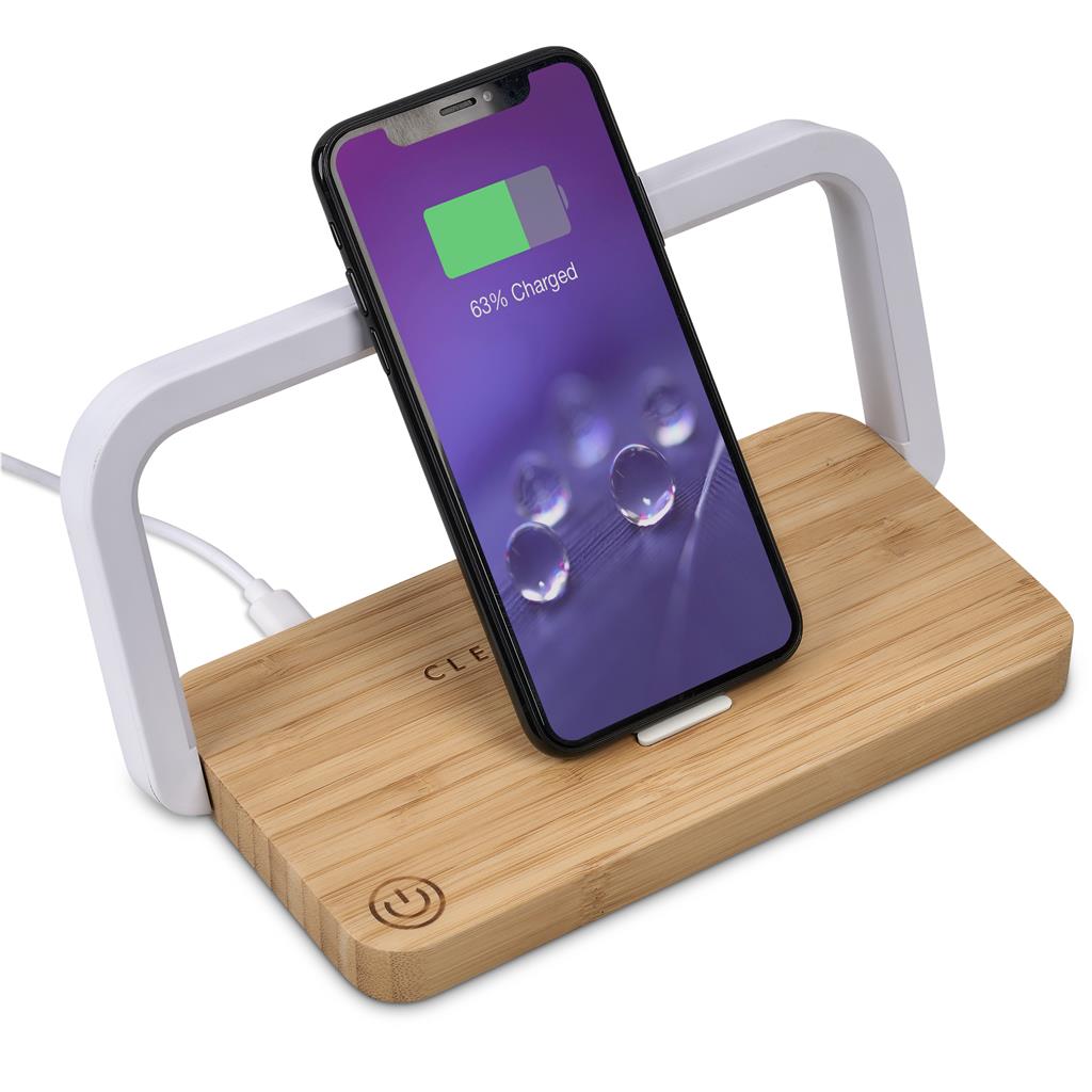 Yoru Bamboo Wireless Charger & Night Light Solid White / SW