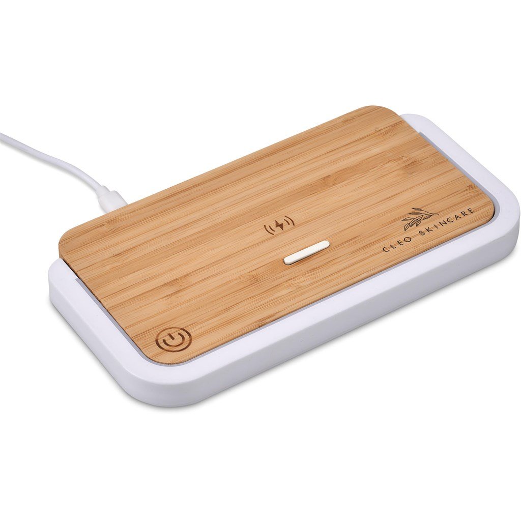 Yoru Bamboo Wireless Charger & Night Light Solid White / SW