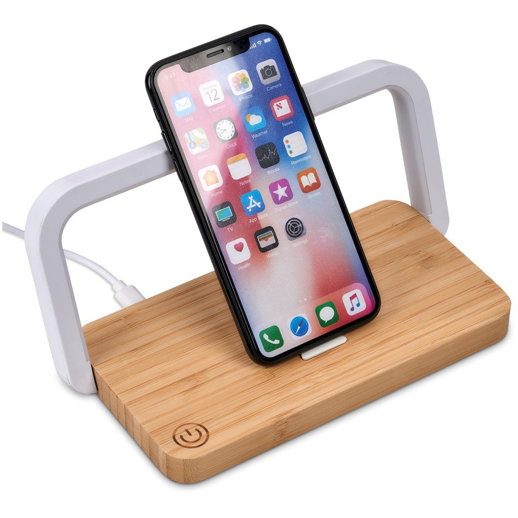Yoru Bamboo Wireless Charger & Night Light Solid White / SW