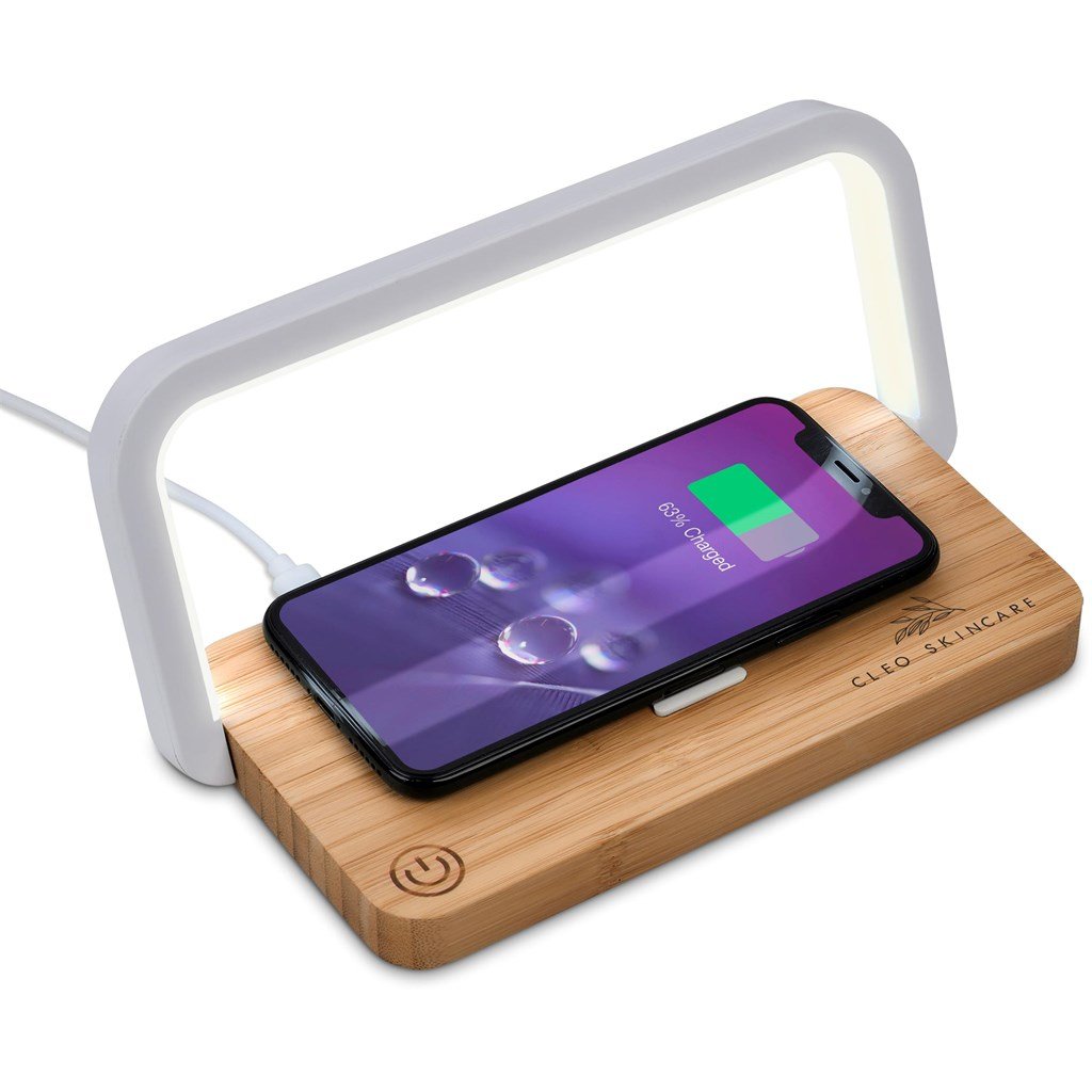 Yoru Bamboo Wireless Charger & Night Light Solid White / SW
