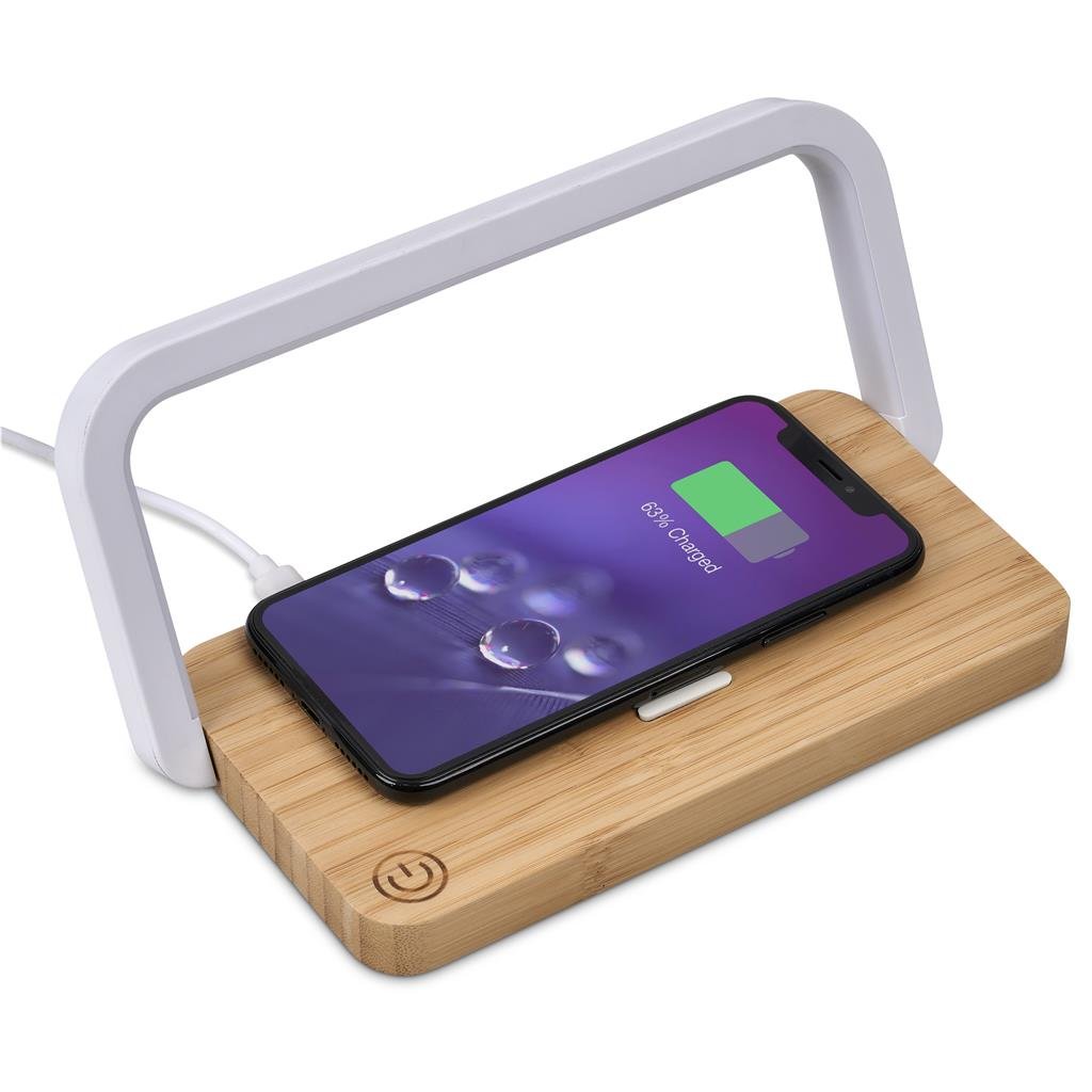 Yoru Bamboo Wireless Charger & Night Light Solid White / SW