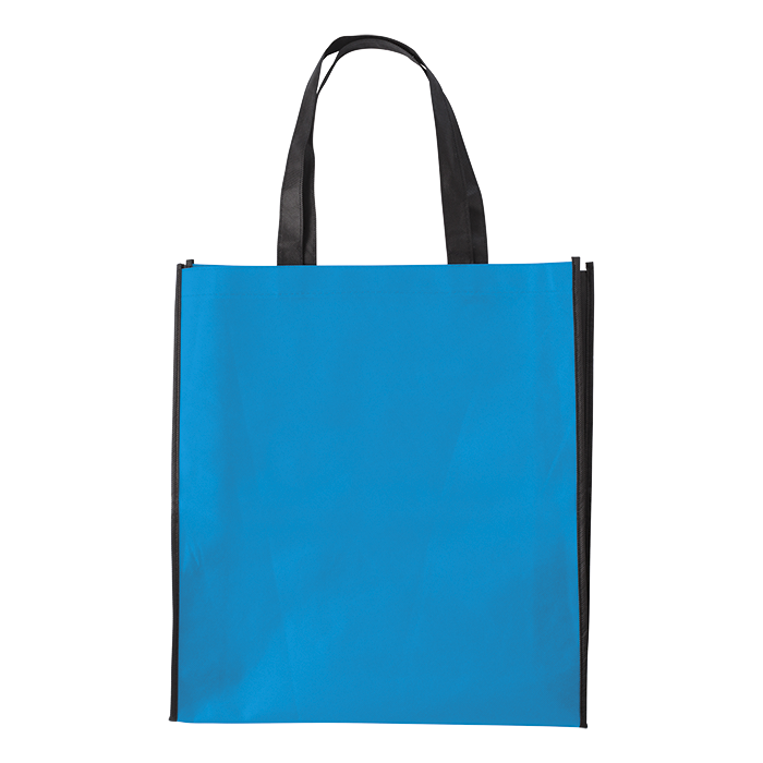 Duotone Non Woven Shopper Shopping Tote Bag Light Blue / STD / Regular - Shoppers and Slings