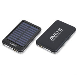 Eclipse 5000mAh Solar Power Bank - Black-Black-BL