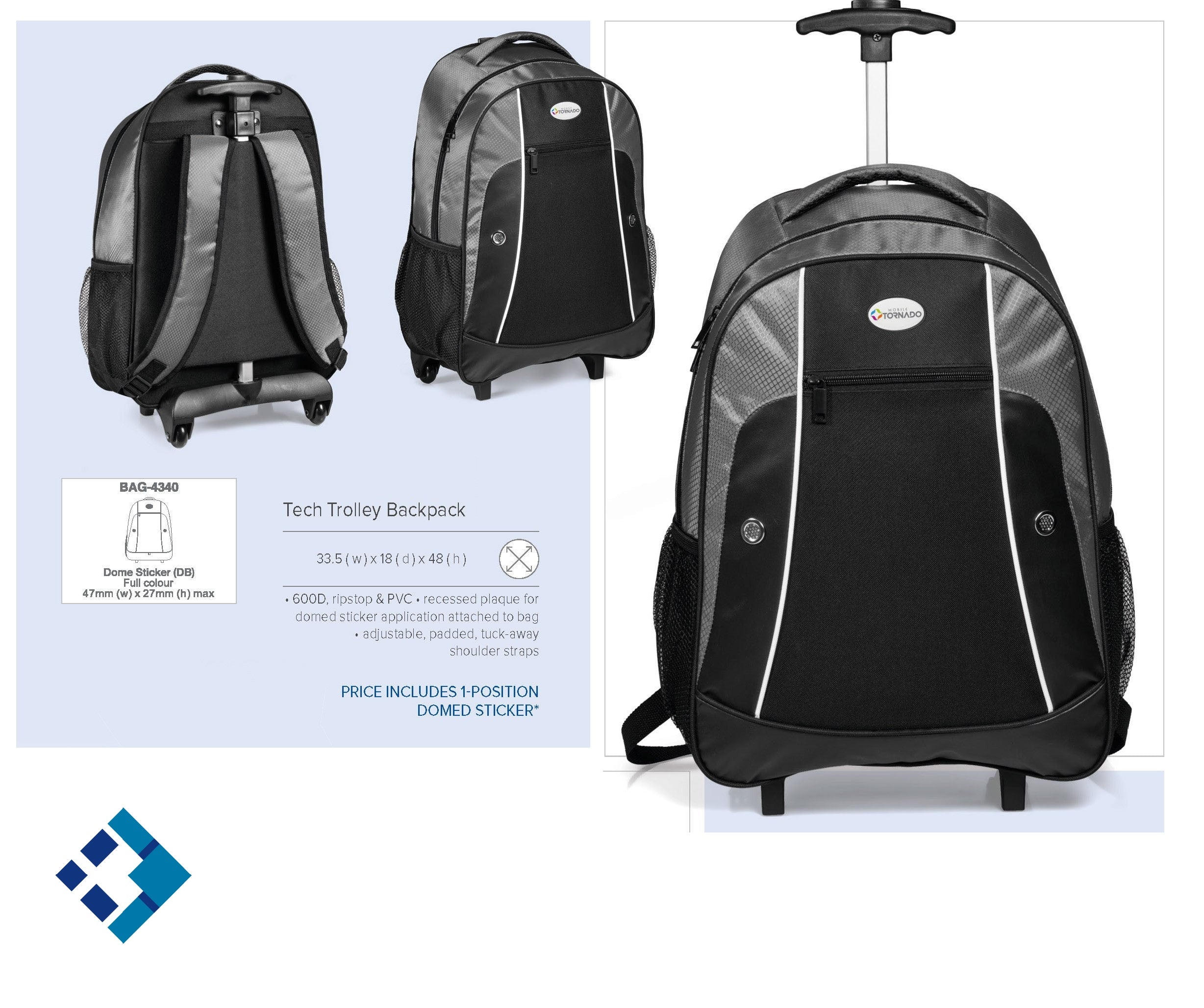 Centennial Laptop Trolley Backpack