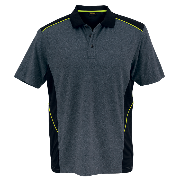 Rio Golfer Grey Melange/Safety Yello / SML / Last Buy - Golf Shirts