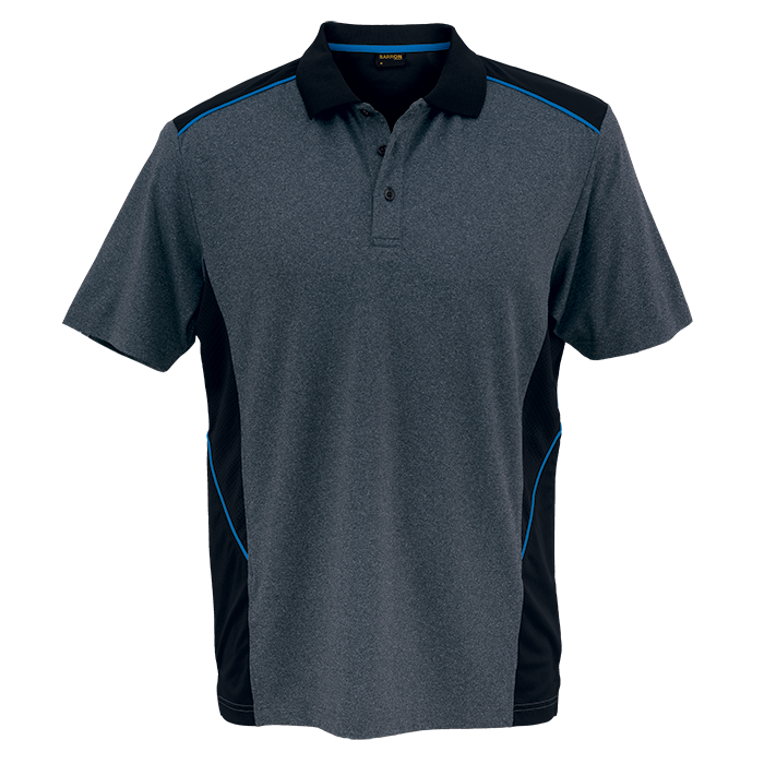 Rio Golfer Grey Melange/Sapphire / SML / Last Buy - Golf Shirts