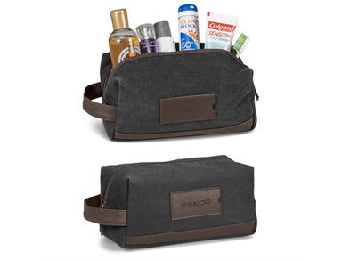 Hamilton Canvas Toiletry Bag-Charcoal-C