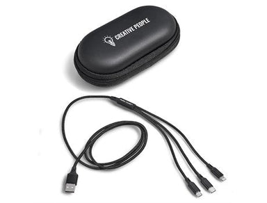 Swiss Cougar Helsinki 3-in-1 Charging Cable Set-Black-BL