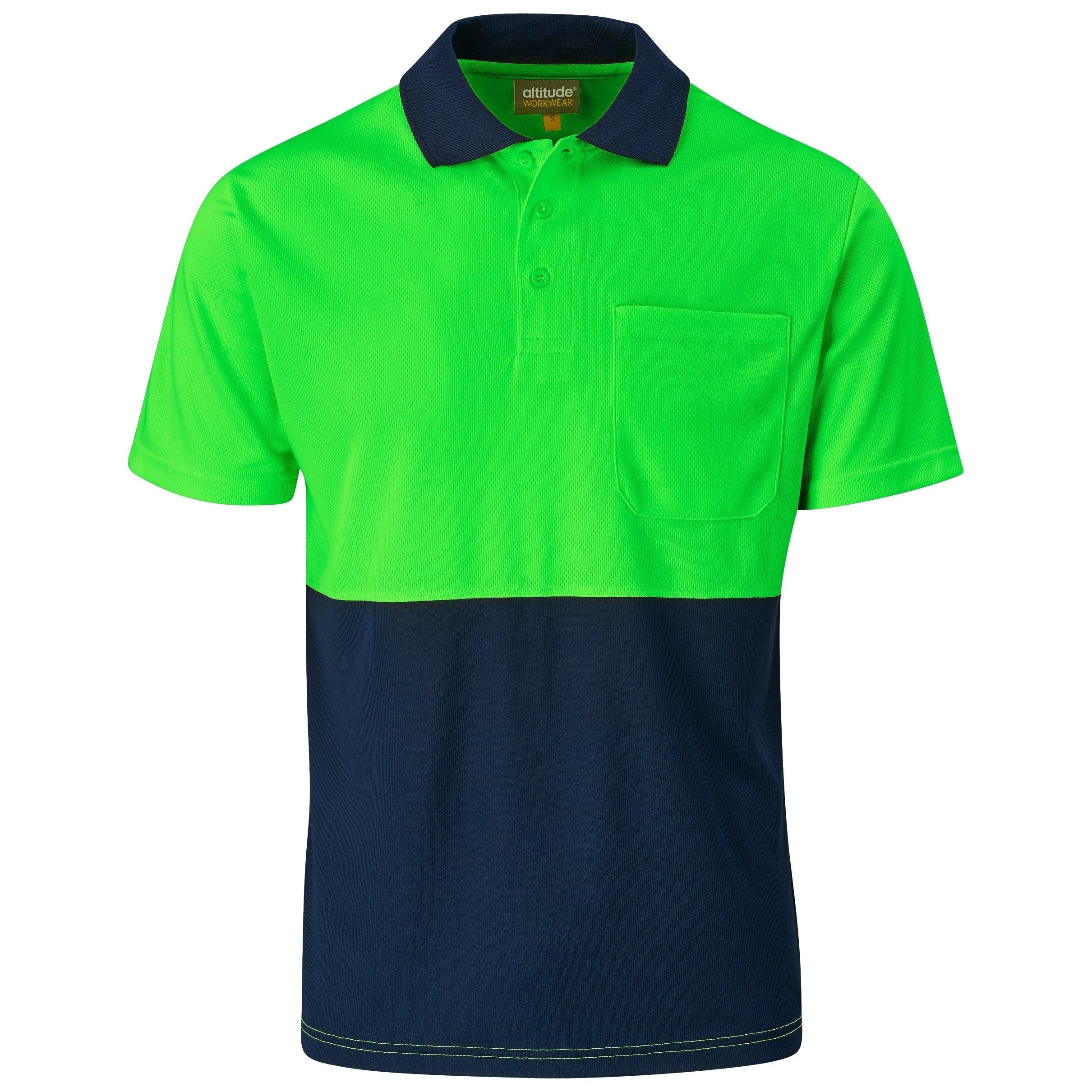 Inspector Two-Tone Hi-Viz Golf Shirt-Shirts & Tops-2XL-Lime-L