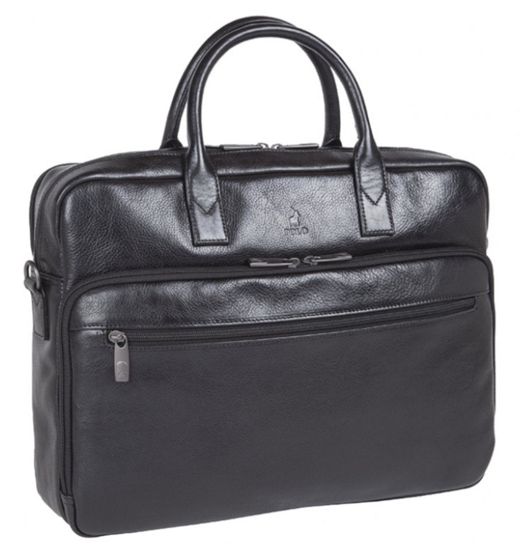 Italian Leather Briefcase | Black-Briefcases