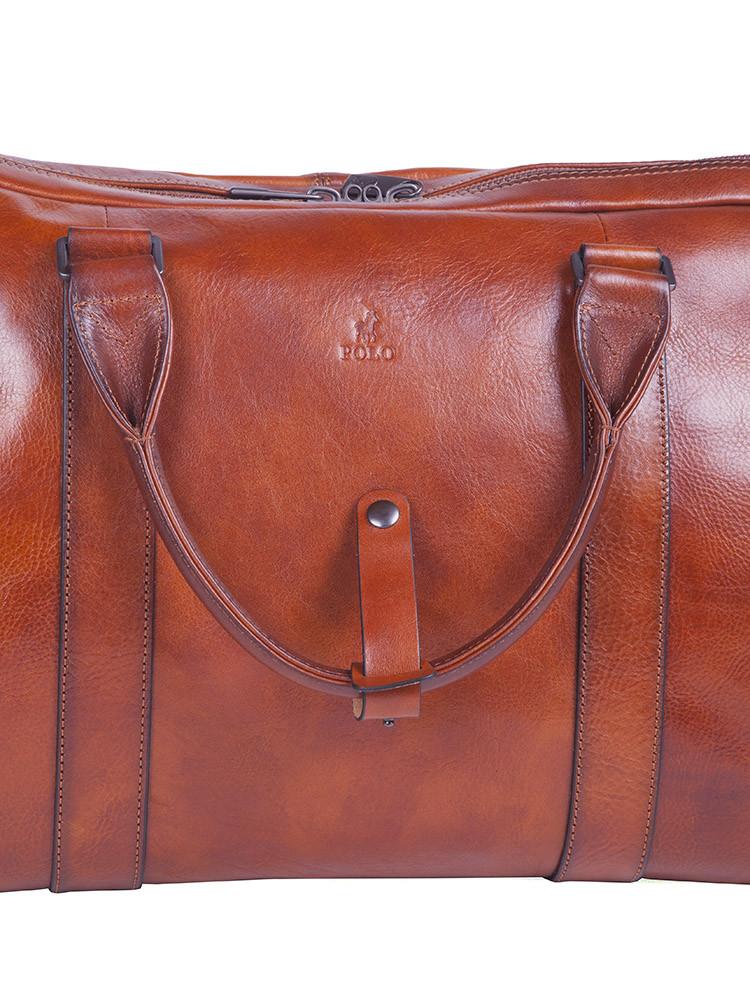 Italian Leather Duffel Bag | Tan-Duffel Bags