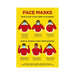 Jupiter A2 Face Masks Poster - Set of 3-Yellow-Y