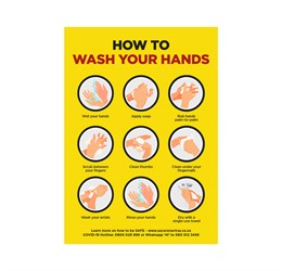 Jupiter A2 Hand Wash Poster - Set of 3-Yellow-Y