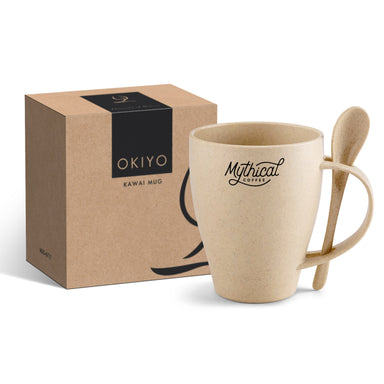 Okiyo Kawai Wheat Straw Mug Set - 350ml-Mugs-Natural-NT