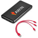 Kingpin Black Compact 5000mAh Power Bank Set Red / R