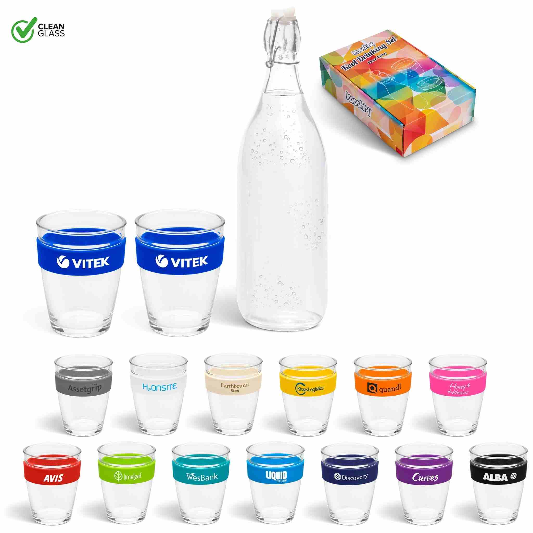 Transparent Drinking Set - 340ml-Drinkware Sets-Navy-N