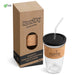 Kooshty Kork Glass Smoothie Kup & Straw - 480ml-Black-BL