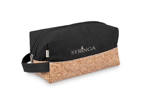 Okiyo Koruku Cork Toiletry Bag-Black-BL