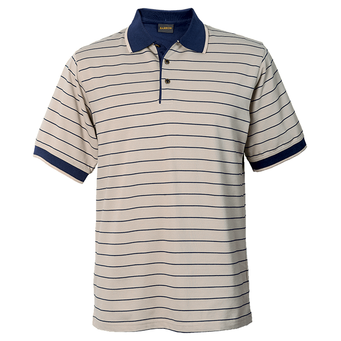 Lacoste Stripe Golfer  Stone/Navy / 3XL / Last Buy - 