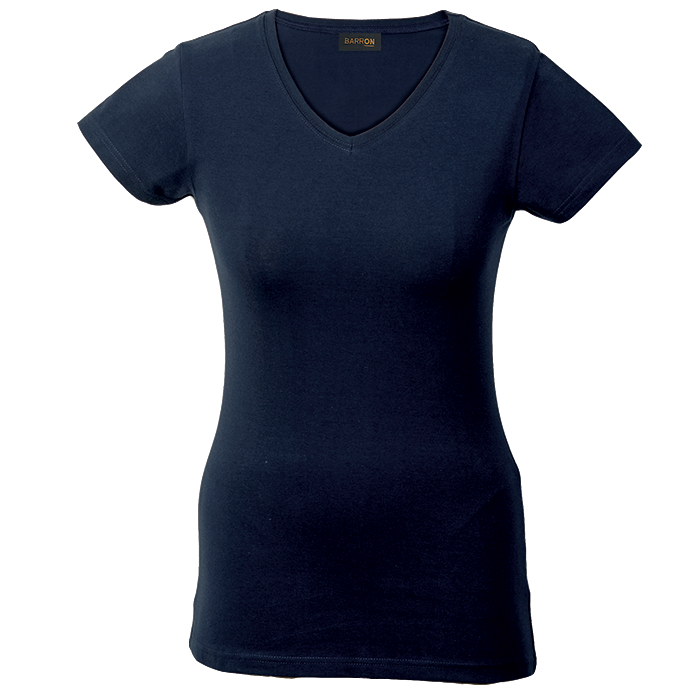 Ladies 170g Slim Fit V-Neck T-Shirt  Navy / XS / 