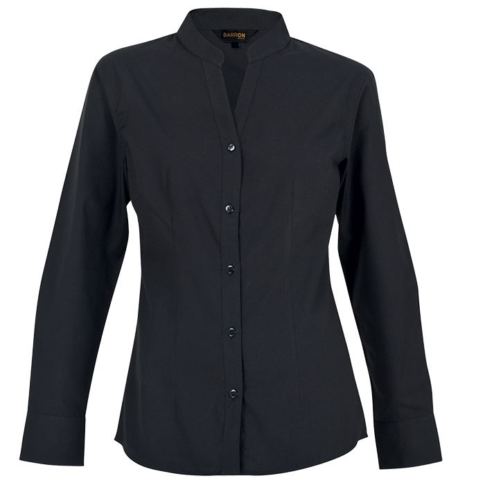 Ladies Barista Blouse Long Sleeve Black / SML / Regular - Shirts-Corporate