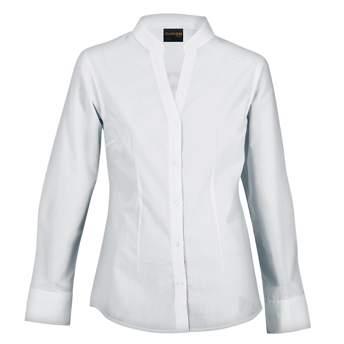 Ladies Barista Blouse Long Sleeve  White / SML / 