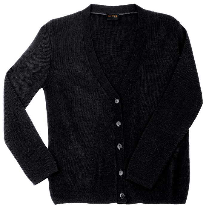 Ladies Basic Cardigan Black / 3XL / Regular - Knitwear